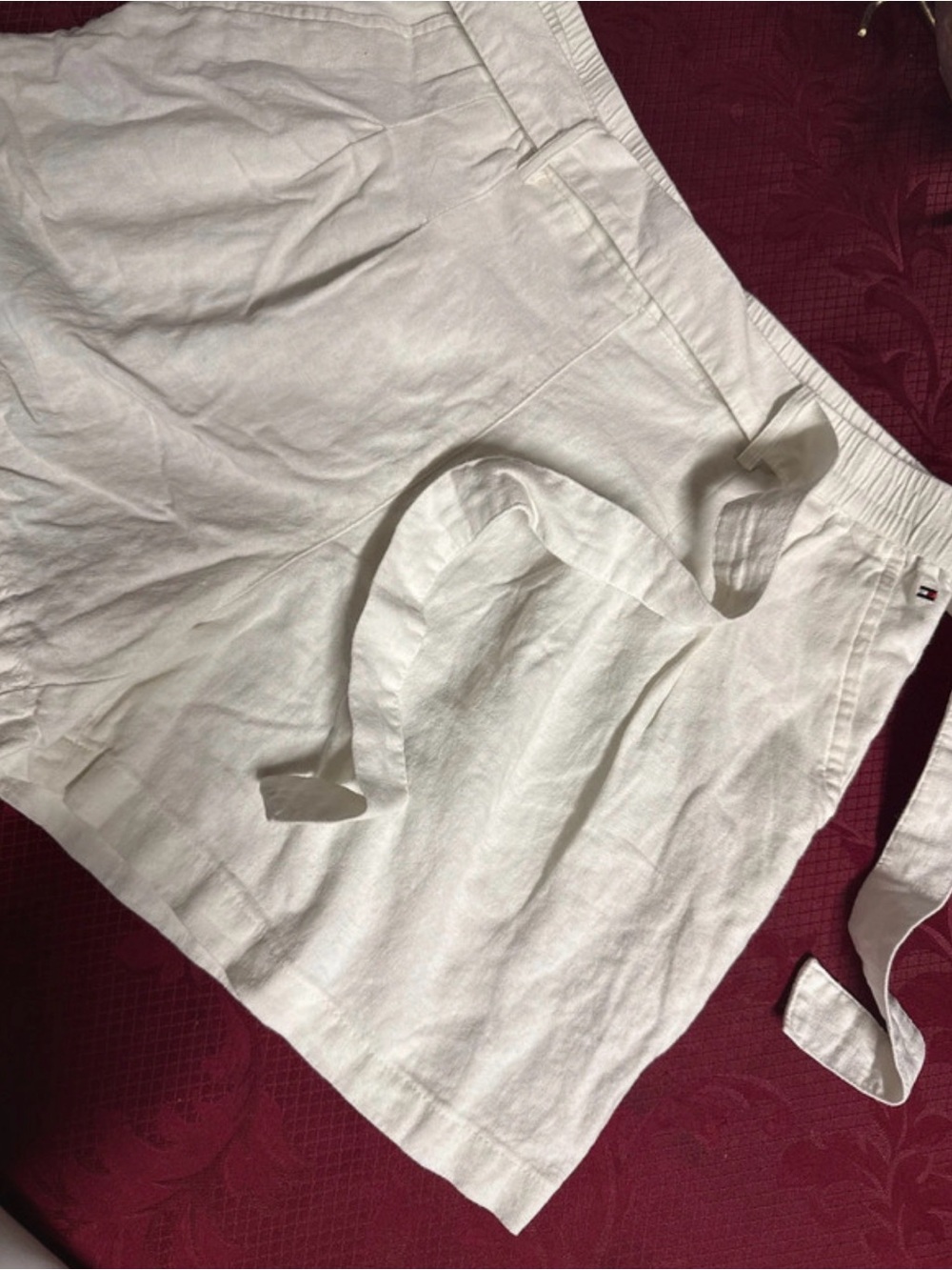 Tommy Hilfiger White Women's Linen Drawstring Shorts